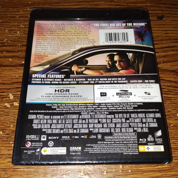 Bad Boys : For life (4K Ultra HD/Blu-Ray, 2-Disc Set, 2020, Canadian) Wil Smith - Picture 4 of 5